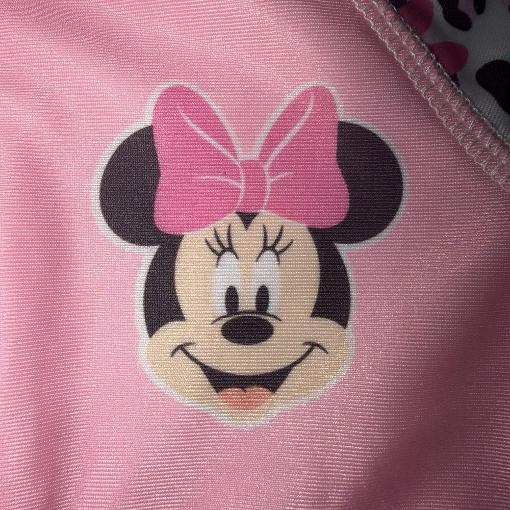 Disney Baby‎ Minnie Mouse Rash Guard Swim Suit 12M Pink Cheetah Animal Print